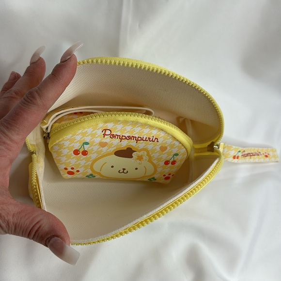 Pompompurin Two-Piece Set Sanrio Japanese Cute Cosmetic Bag Storage Bag - Picture 6 of 8
